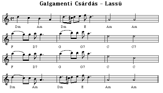 Galgamenti csárdás – lassú