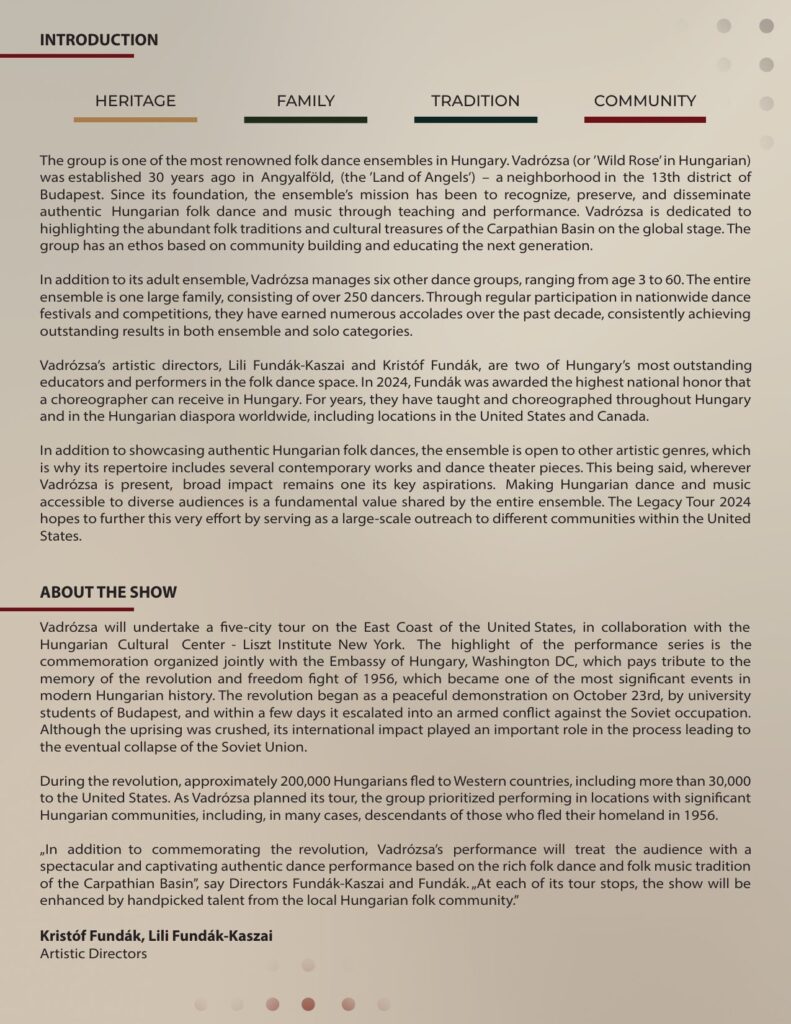 Legacy USA Tour 2024 – New York flyer – page 2